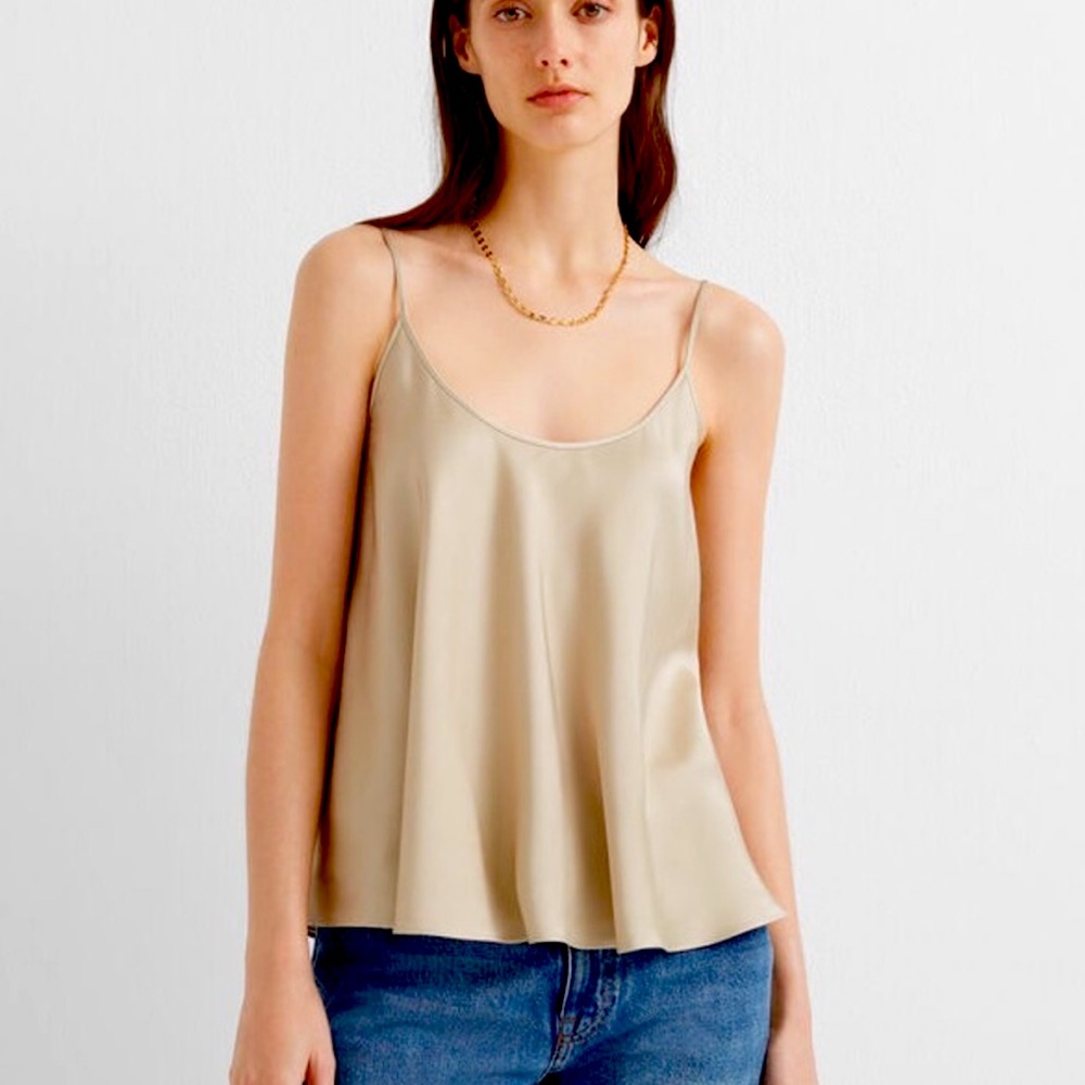 Club Monaco Champagne Trapeze Camisole
